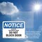 Signmission Elevator Equipment Room Do Not Block Door, 14 in W x Rectangle, Plastic OS-2PACK-NS-P-1014-L-11721 - alternate 2